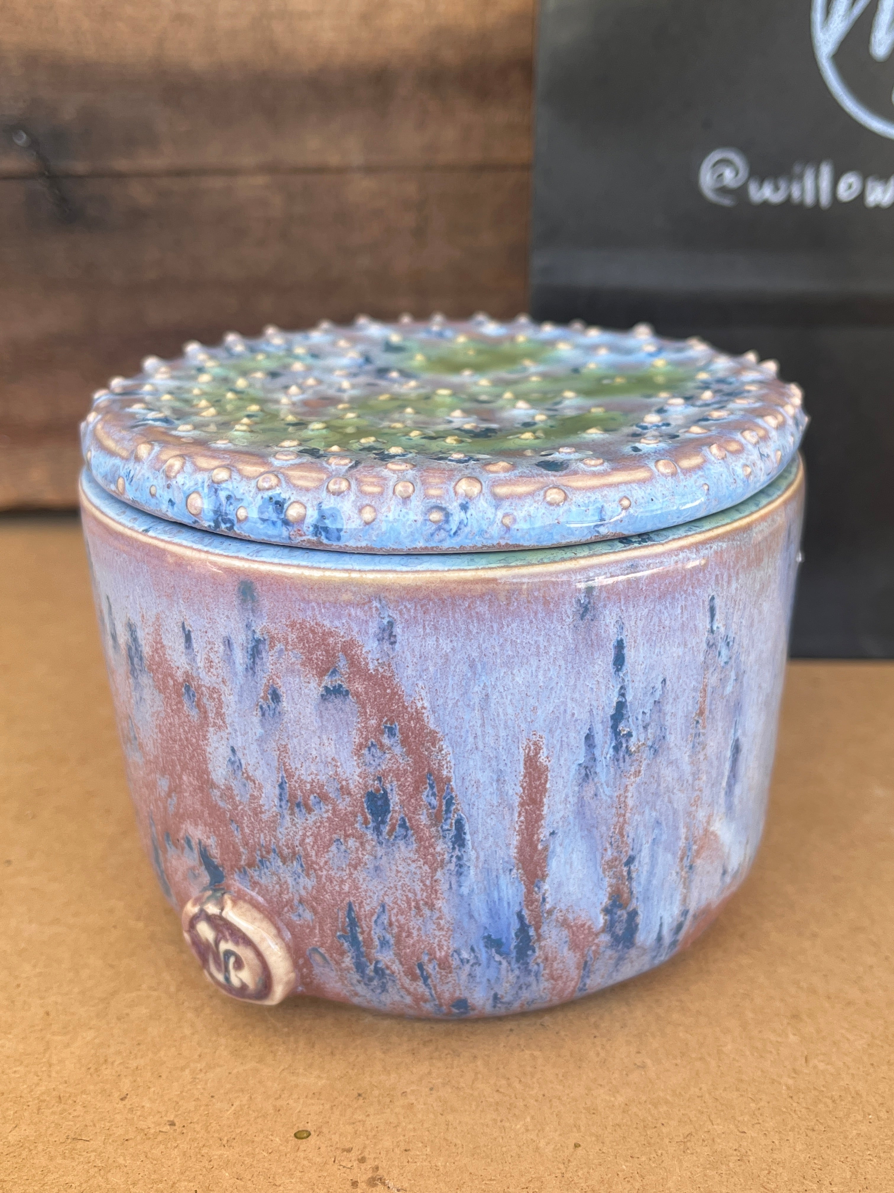 Purple & Green Butter Keeper