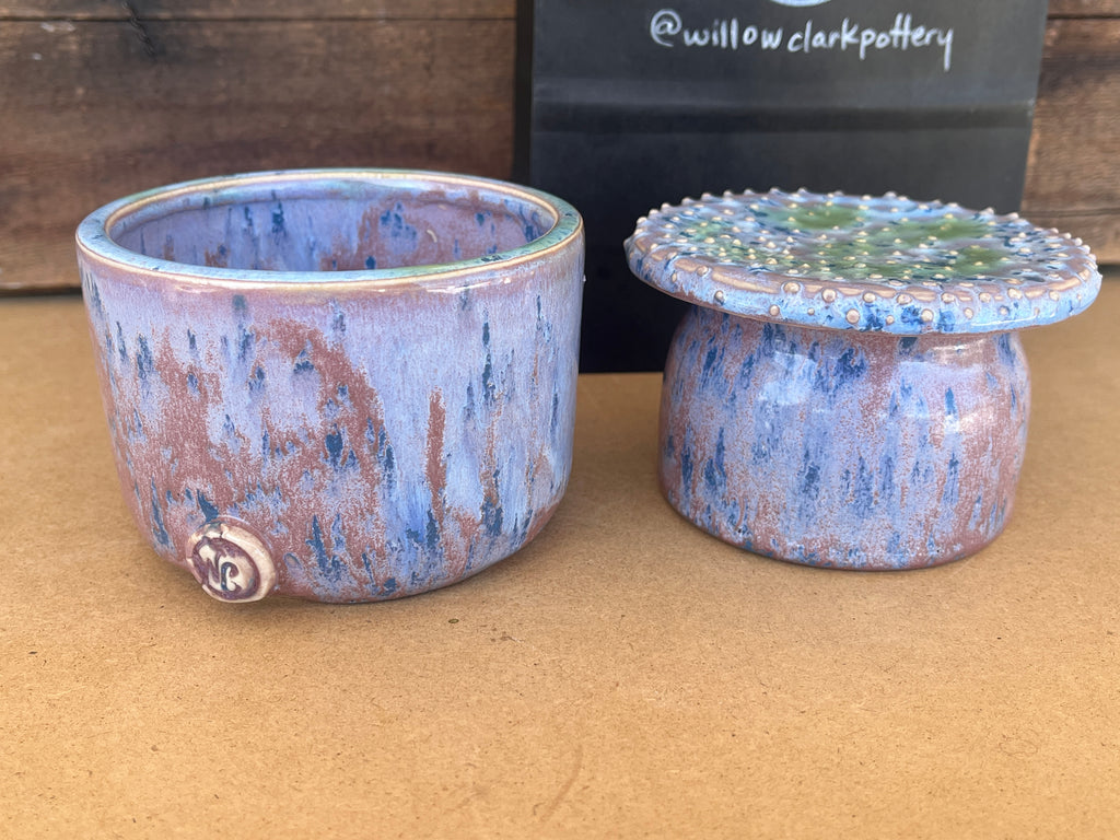 Purple & Green Butter Keeper