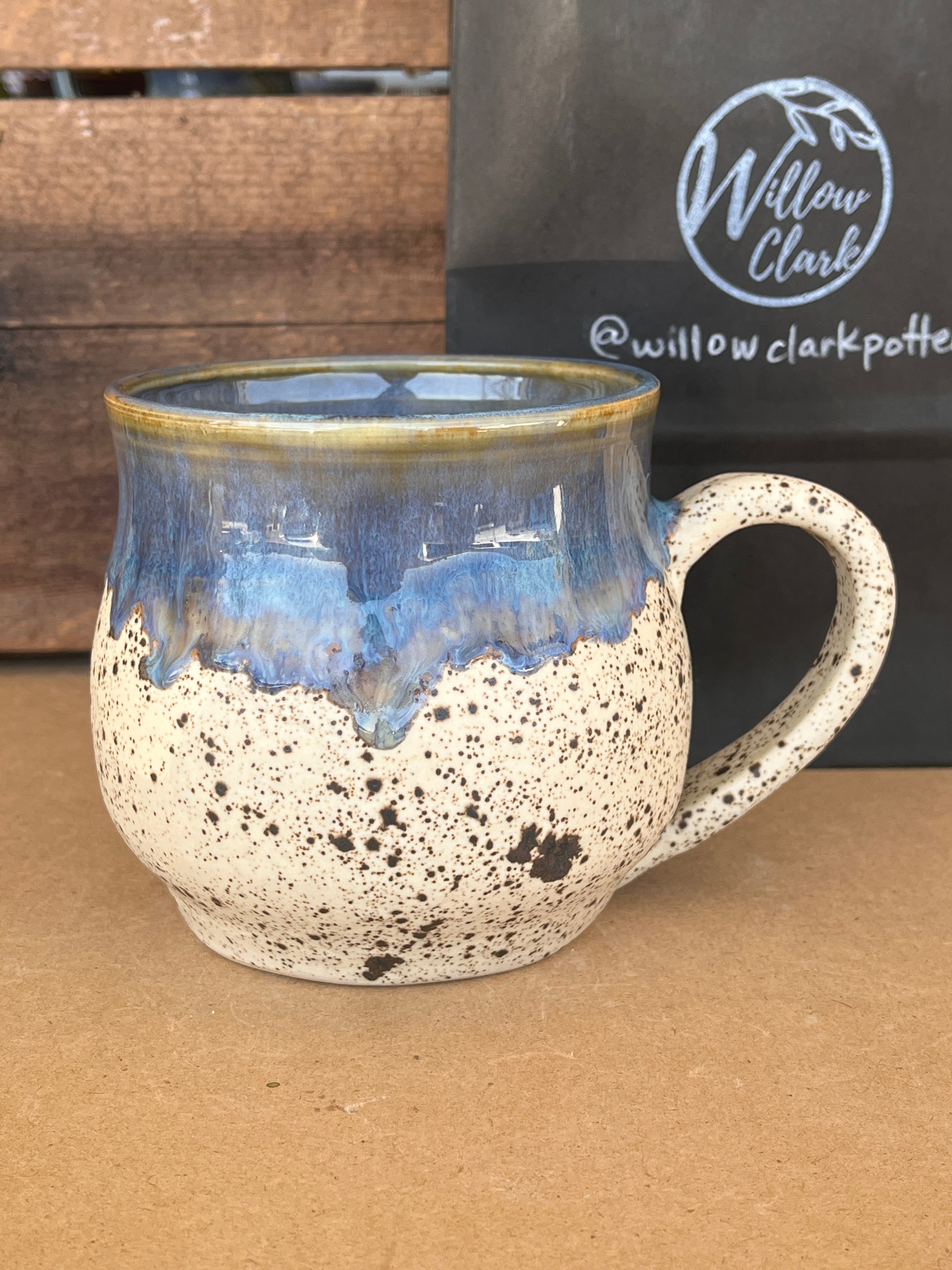 (Set Aside for Ben & Jen ) Big Blue & Speckle 1 Mug