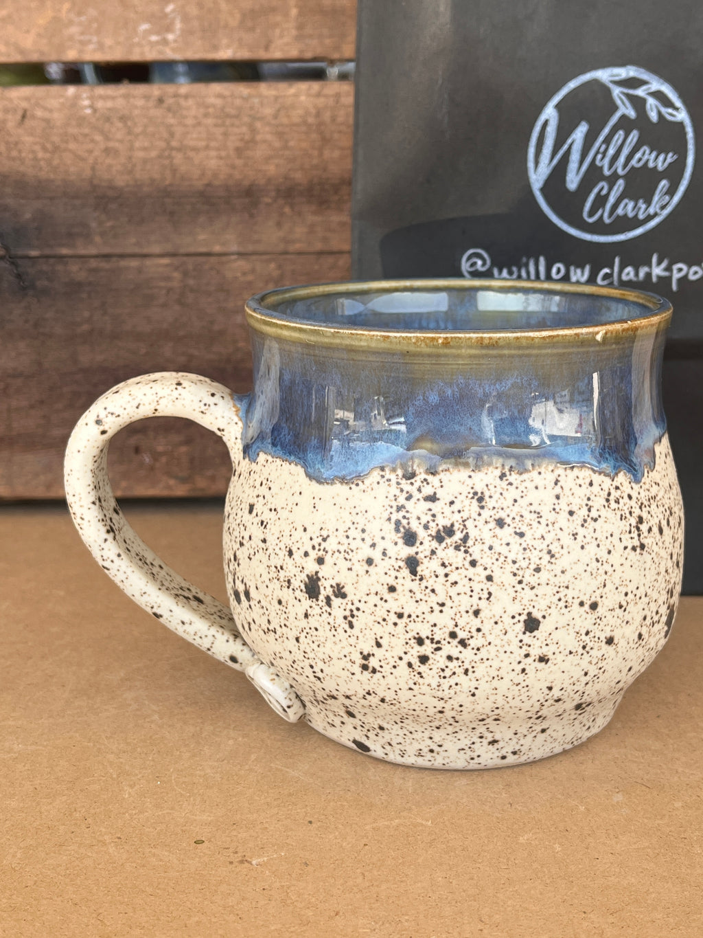 (Set Aside for Ben & Jen ) Big Blue & Speckle 1 Mug