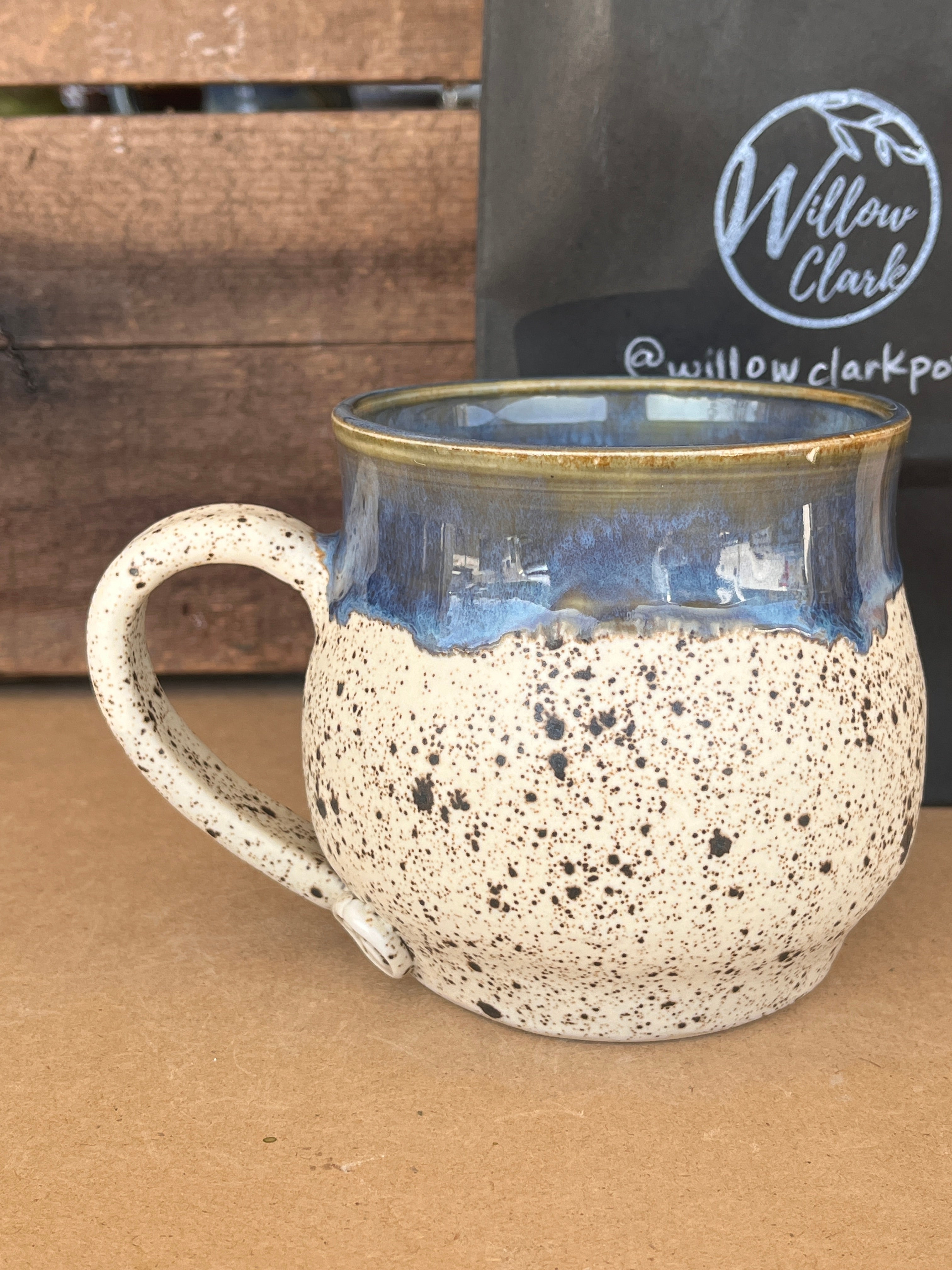 (Set Aside for Ben & Jen ) Big Blue & Speckle 1 Mug