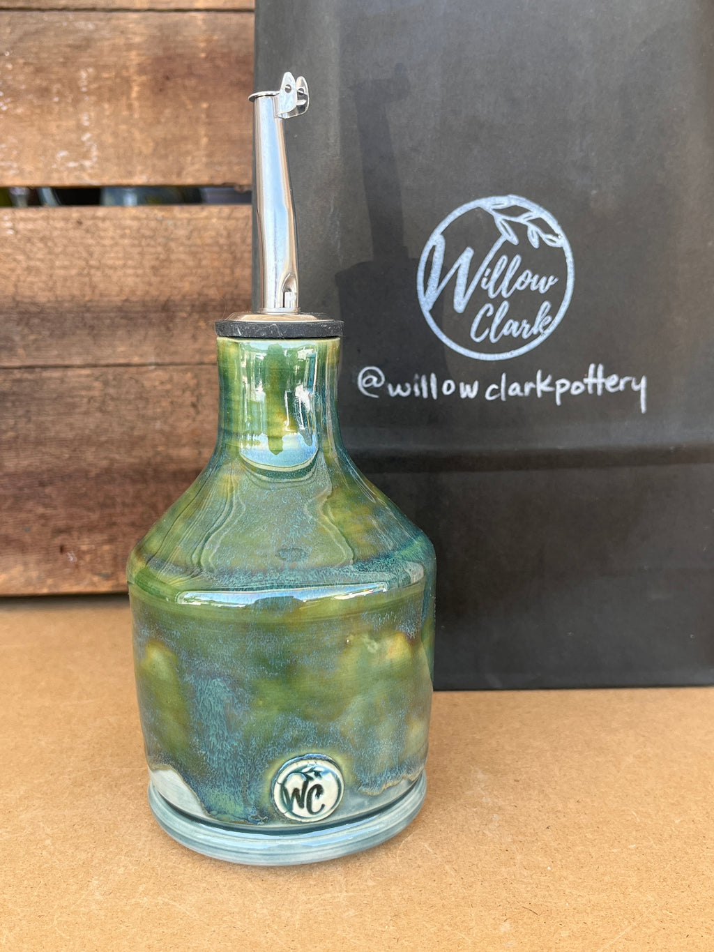 Green Blue Oil Drizzler