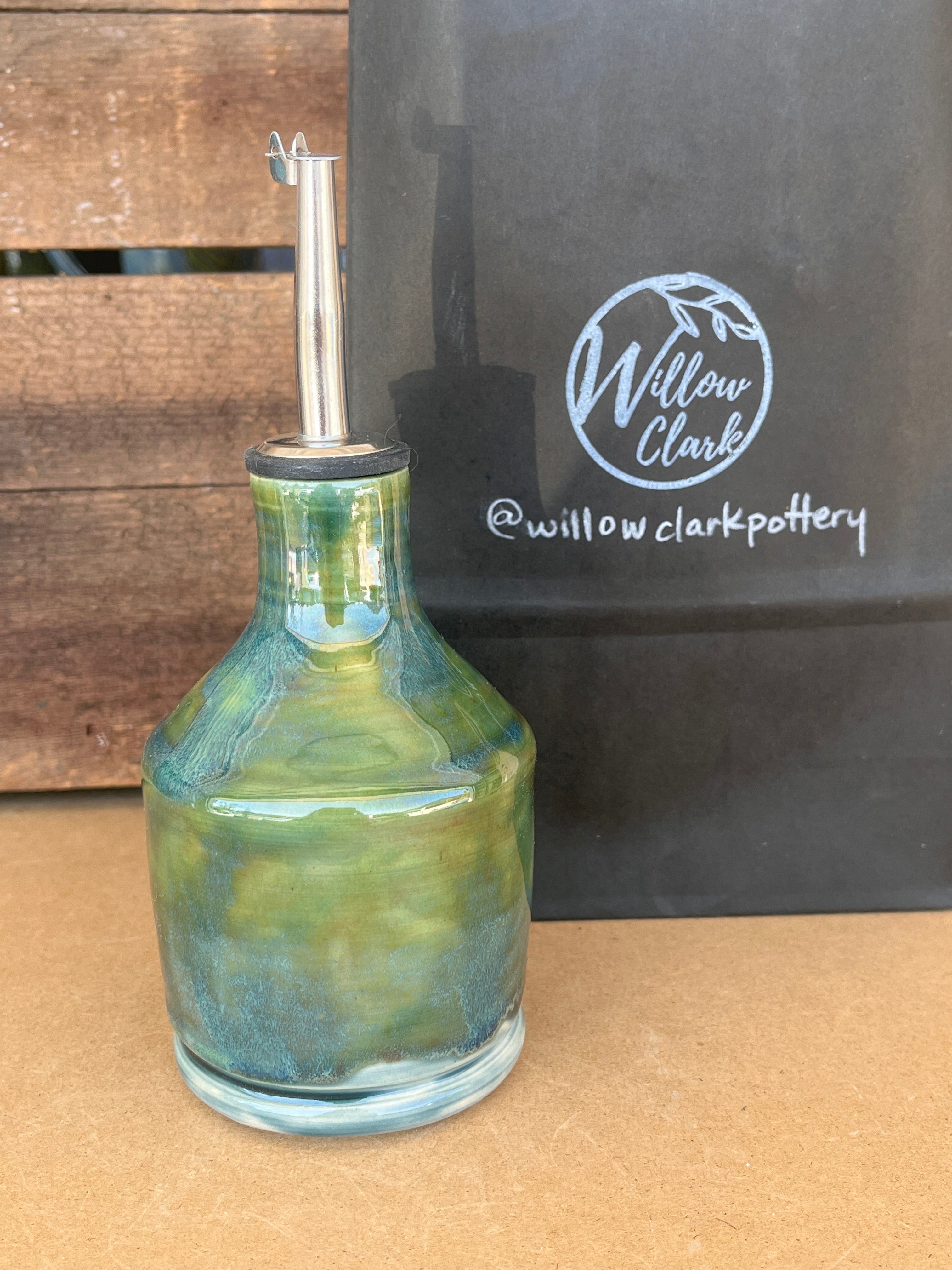 Green Blue Oil Drizzler