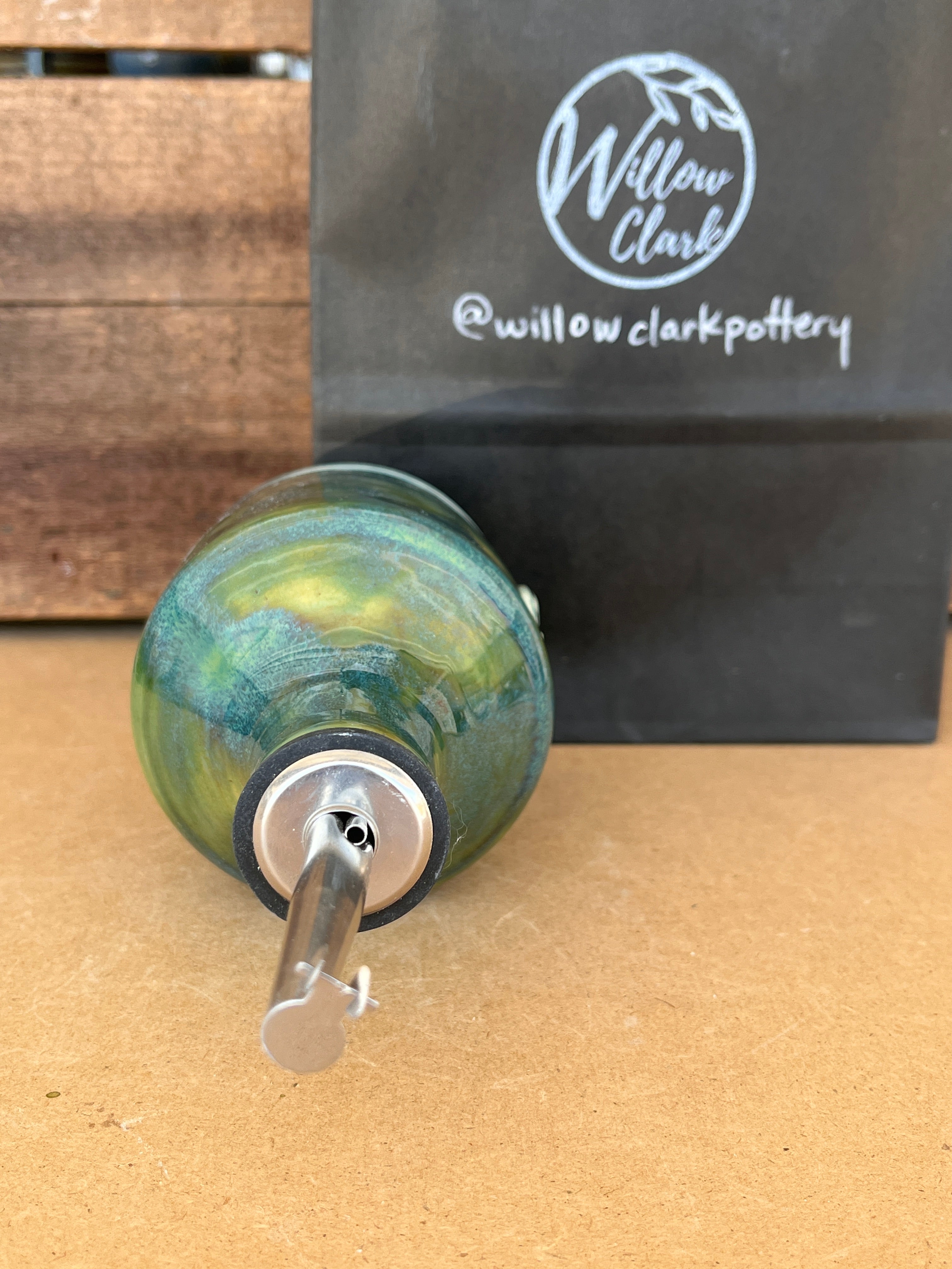 Green Blue Oil Drizzler