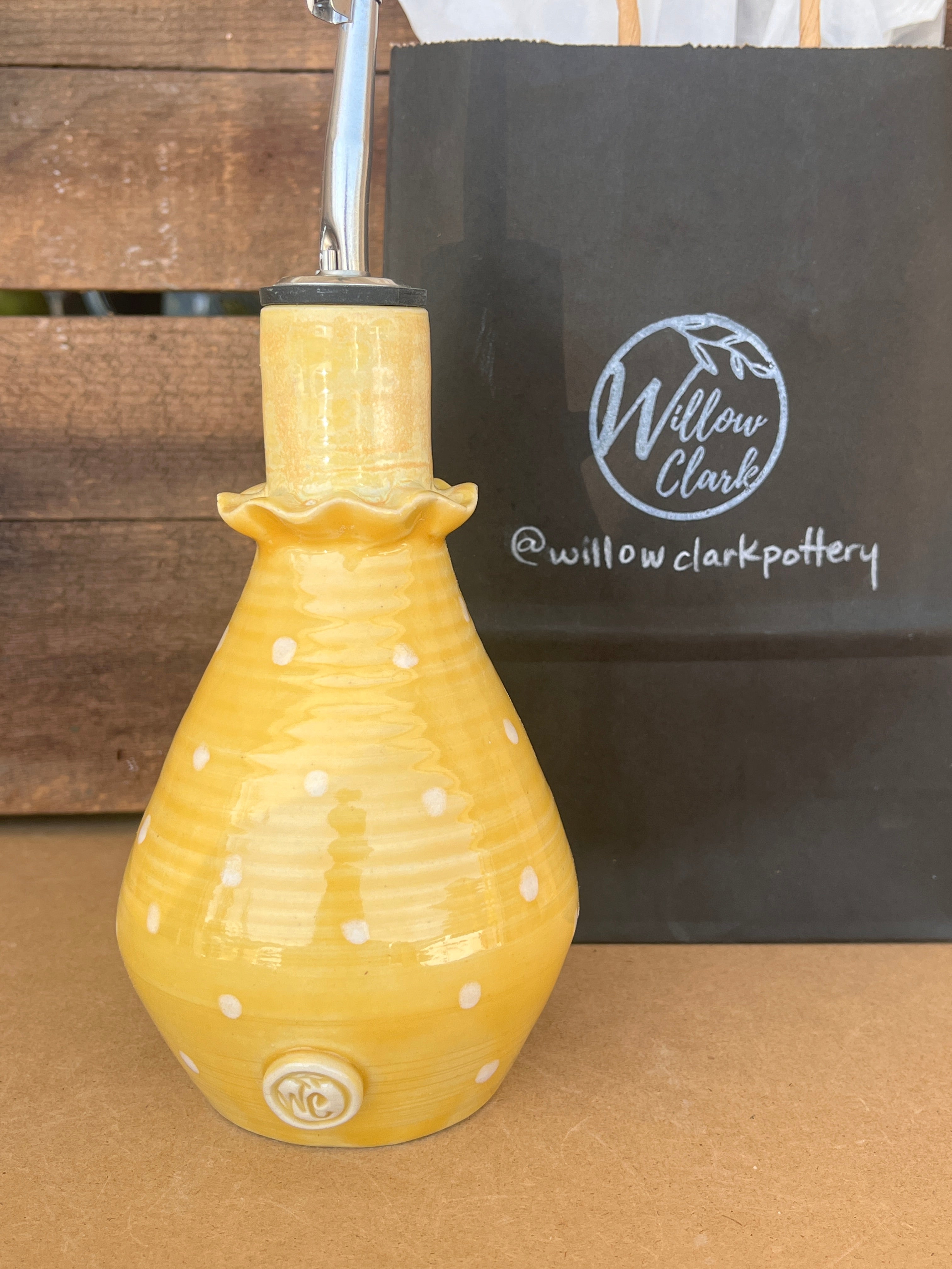 Yellow Ruffle Oil Drizzler