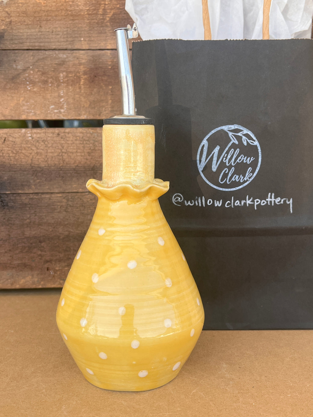 Yellow Ruffle Oil Drizzler