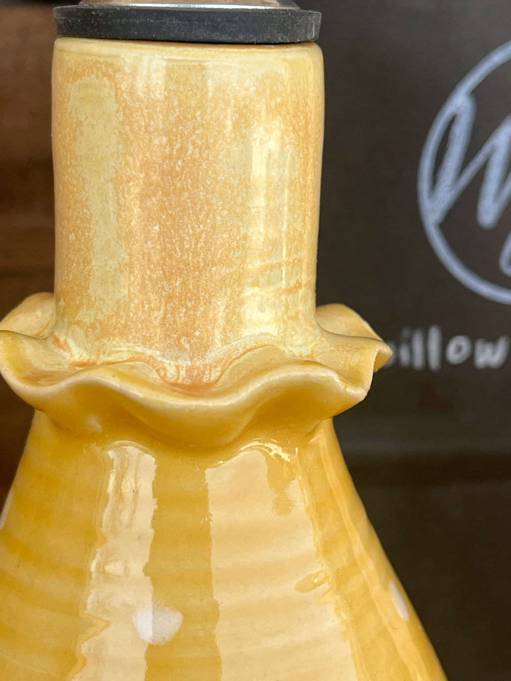 Yellow Ruffle Oil Drizzler