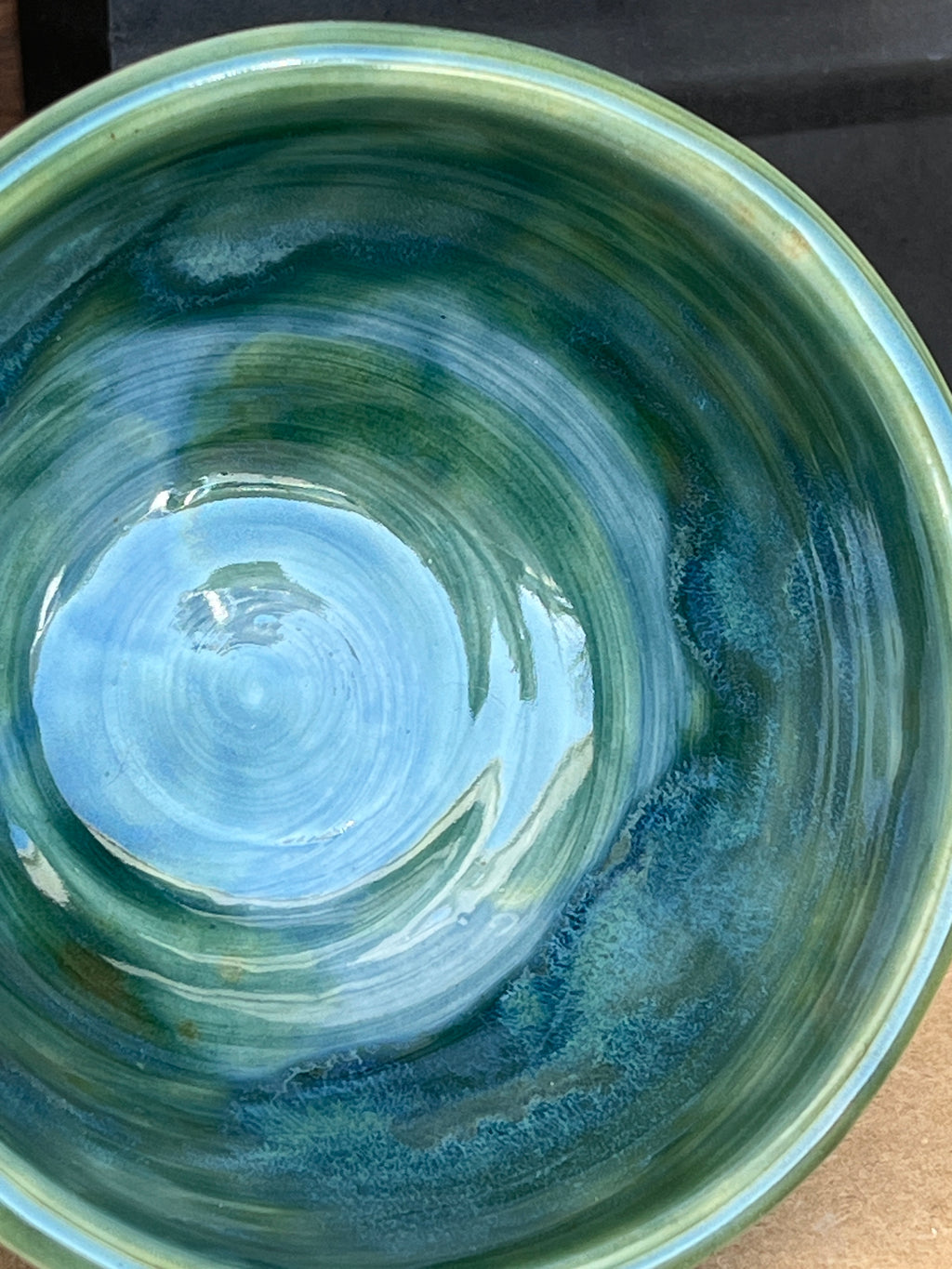 Green & Blue Cappuccino Cup